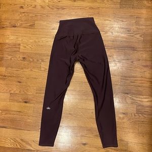 Alo Yoga High Waist Airlift Leggings 25” Eggplant Purple XS